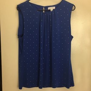 Calvin Klein. Royal blue sleeveless shell. XL.